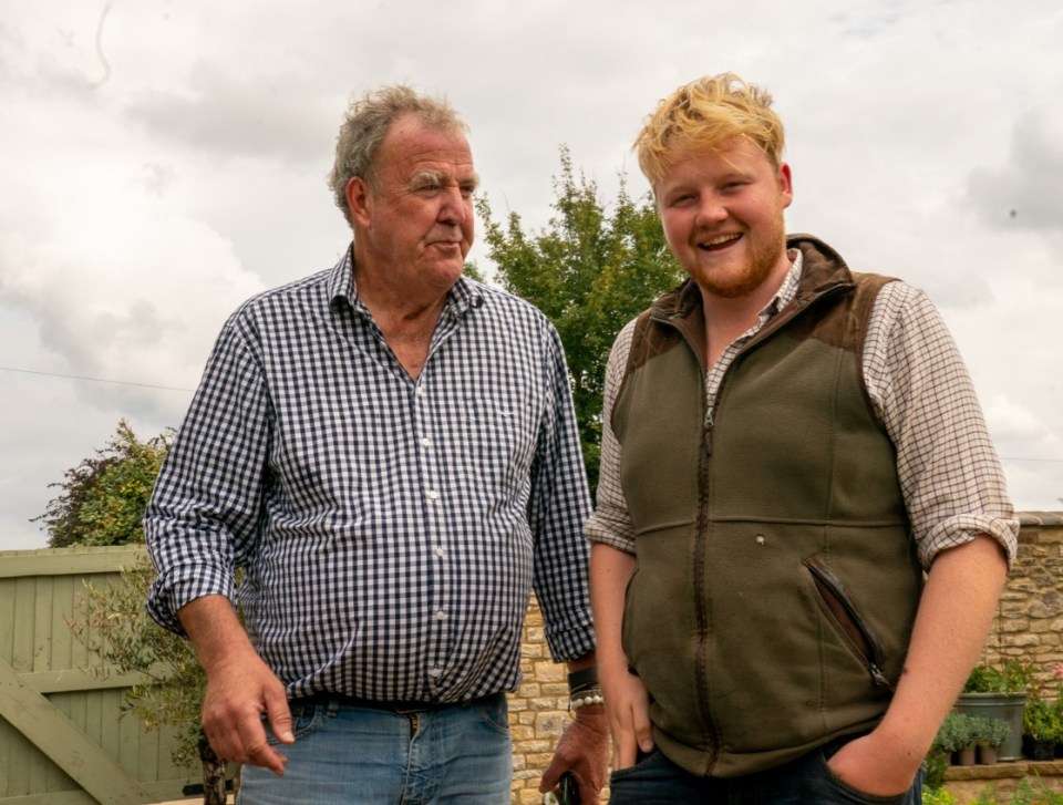 Jeremy Clarkson on his Cotswold Farm with Kaleb who helps him on the farm