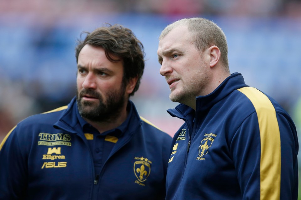 Mark Applegarth (right) allows Wakefield's players to vent their frustrations as they look to end their winless run