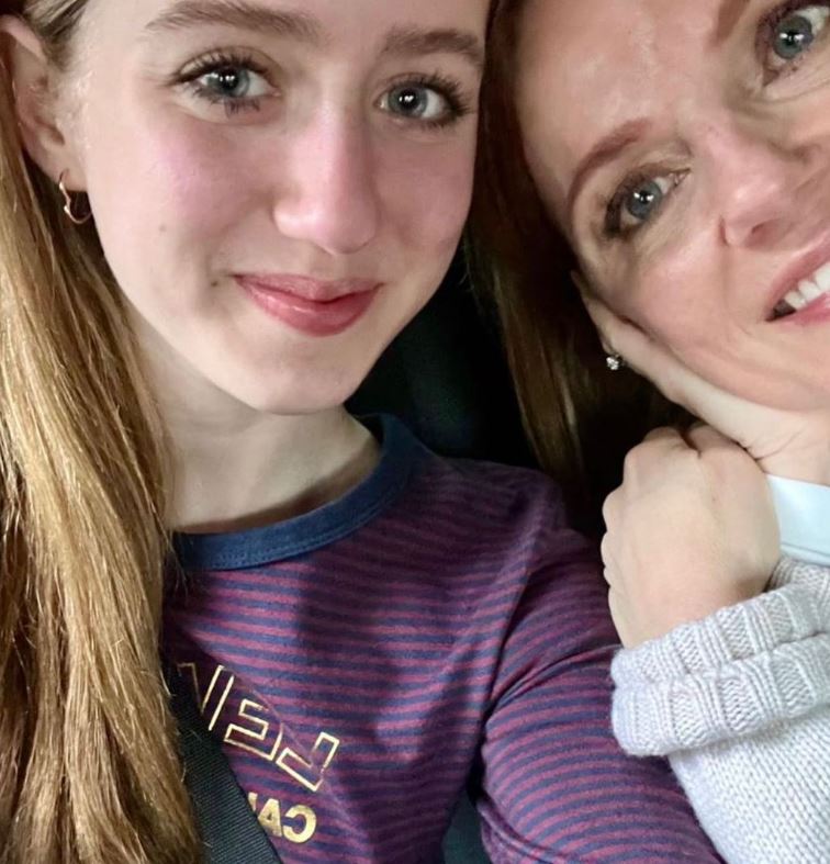 Geri posed with her daughter in a snap for her birthday