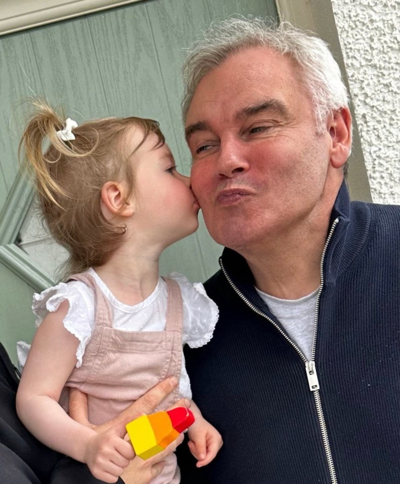 The TV presenter spent time with his granddaughter as statements were made by his former co-stars