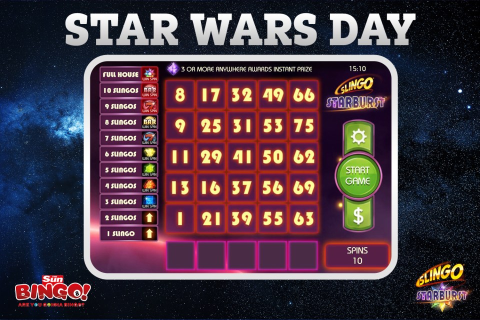 It's Star Wars Day! Celebrate by playing Slingo