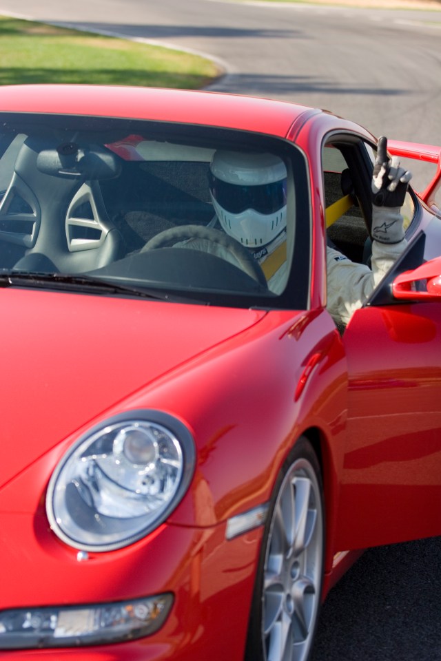 Celebs have flocked from far and wide to race The Stig around the track at Dunsfold Aerodrome