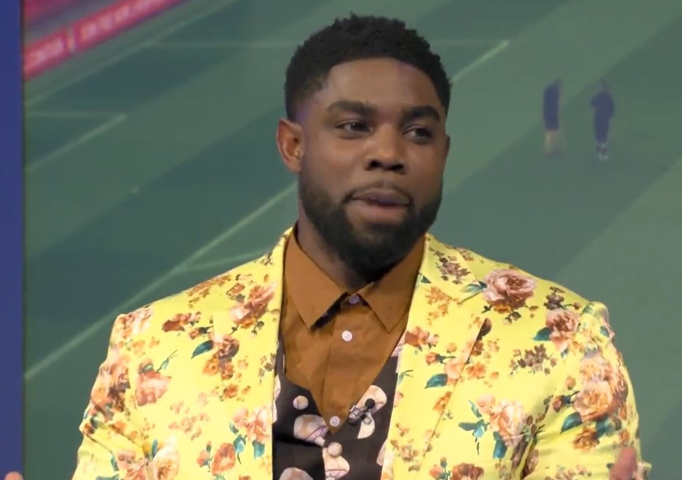 Micah Richards wore a daring yellow suit on live TV