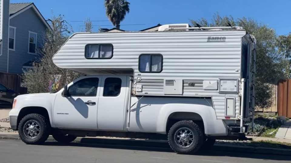 The couple completely transformed their campervan into a stylish tiny home