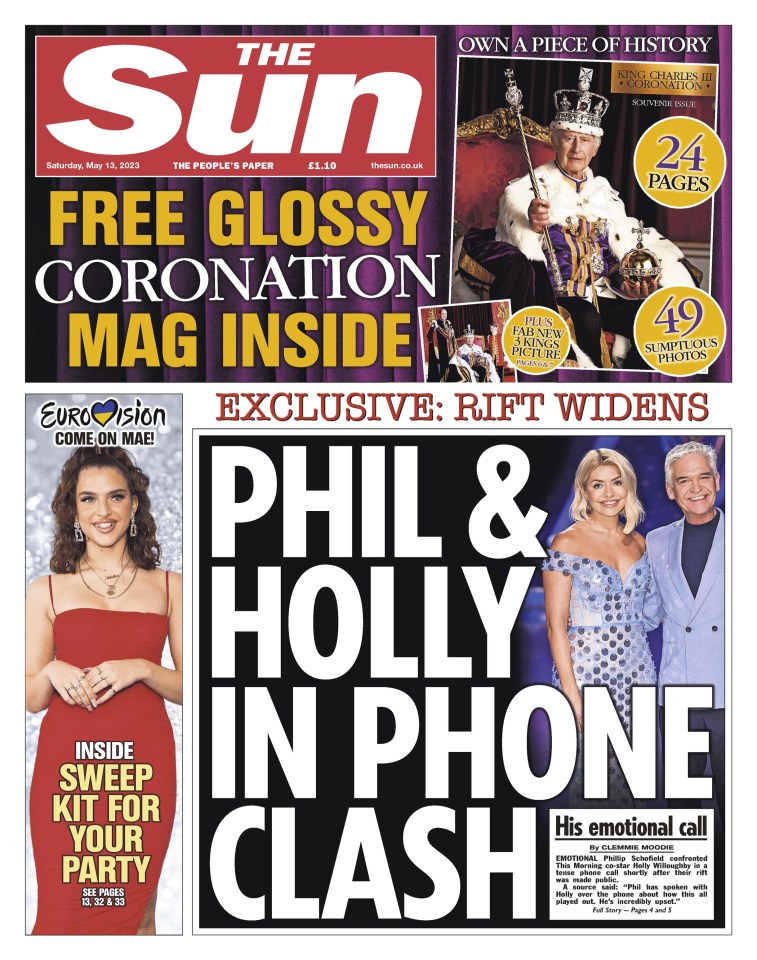 The Sun told how Phil confronted Holly in a phone call after their rift was made public