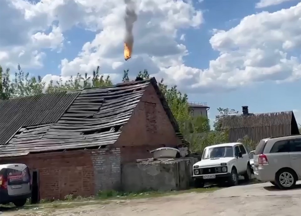 The chopper crashed in the town of Klintsky