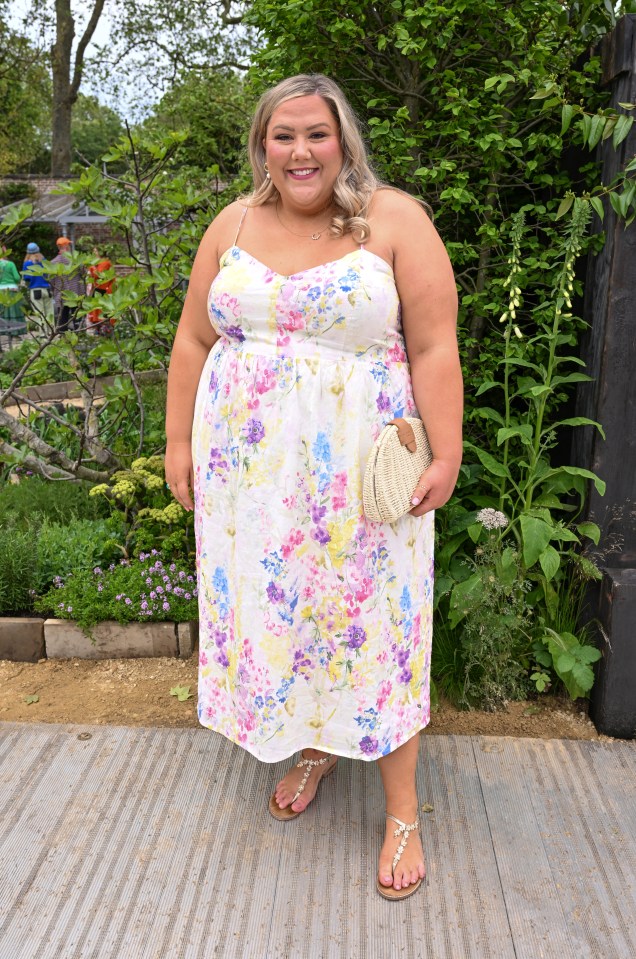 Blonde baker Laura Adlington, 32, opted for a floral dress