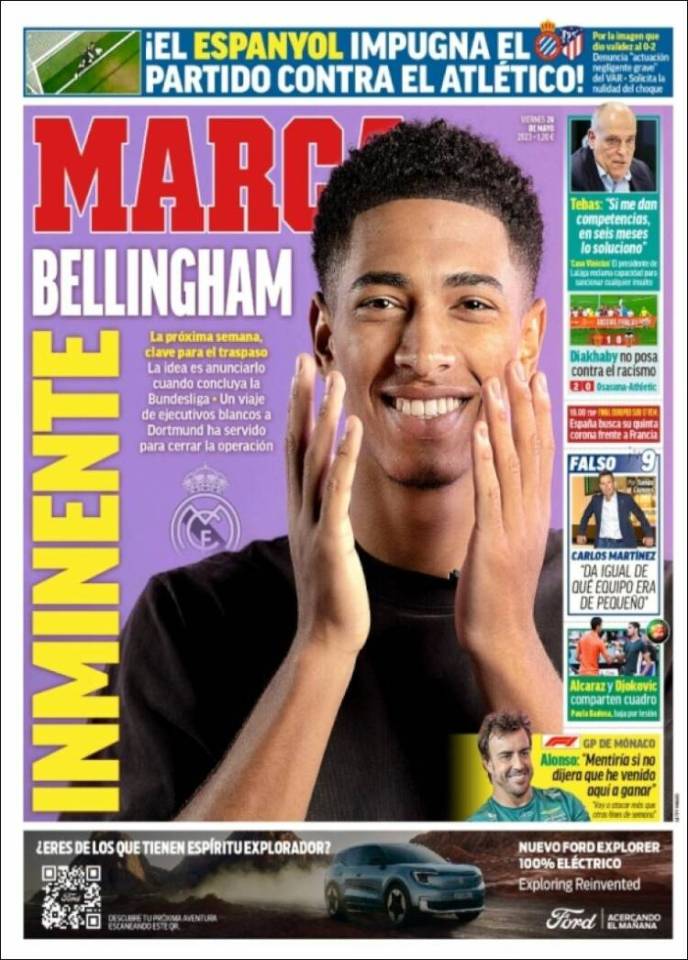 Marca believe Bellingham to Real Madrid could be sealed after Dortmund's final game on Saturday