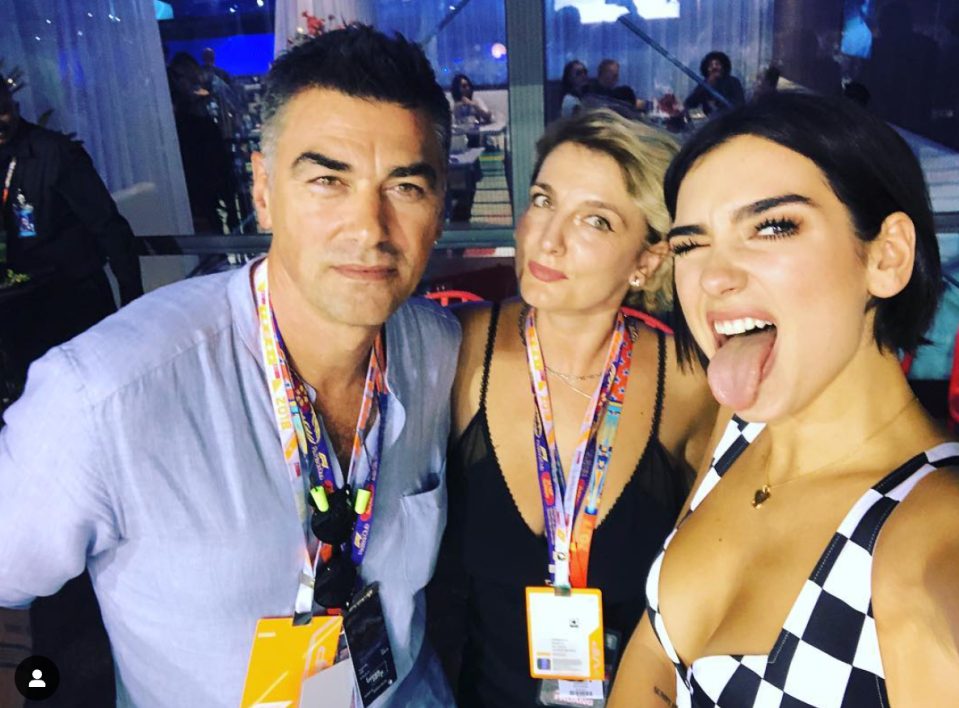 Dua Lipa was spotted at the Singapore Grand Prix in 2018