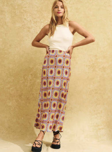 Elevate any summer look with this patterned skirt