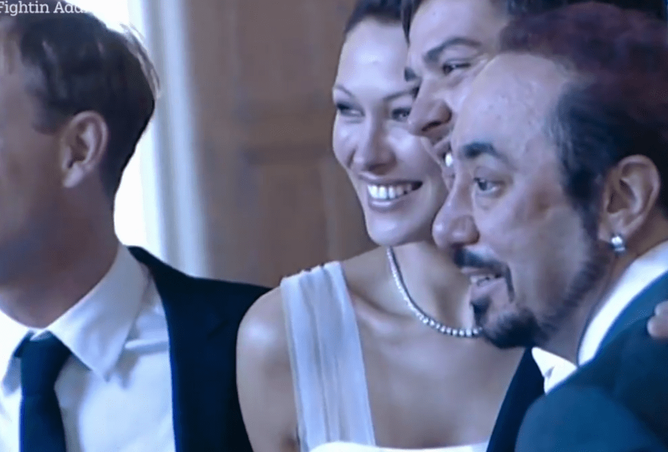 Emma and Matt pose for photos with David Gest