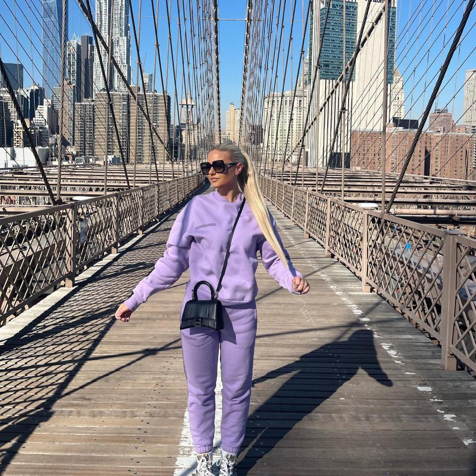 Leeds-born Apollonia says she is 'back to where I belong' as she poses in NYC