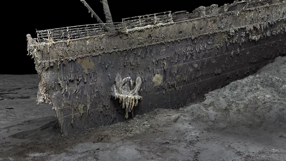 It's a full scale 3D model of all 822ft of the ship's wreck and surrounding debris fields