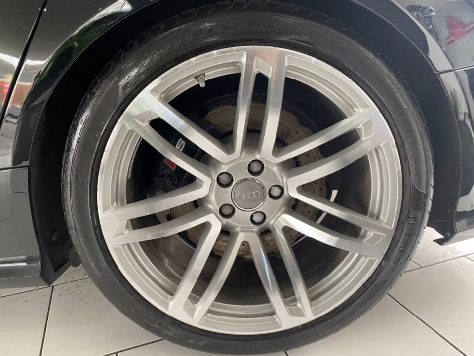 The car has 7-twin spoke 20-inch alloy wheels