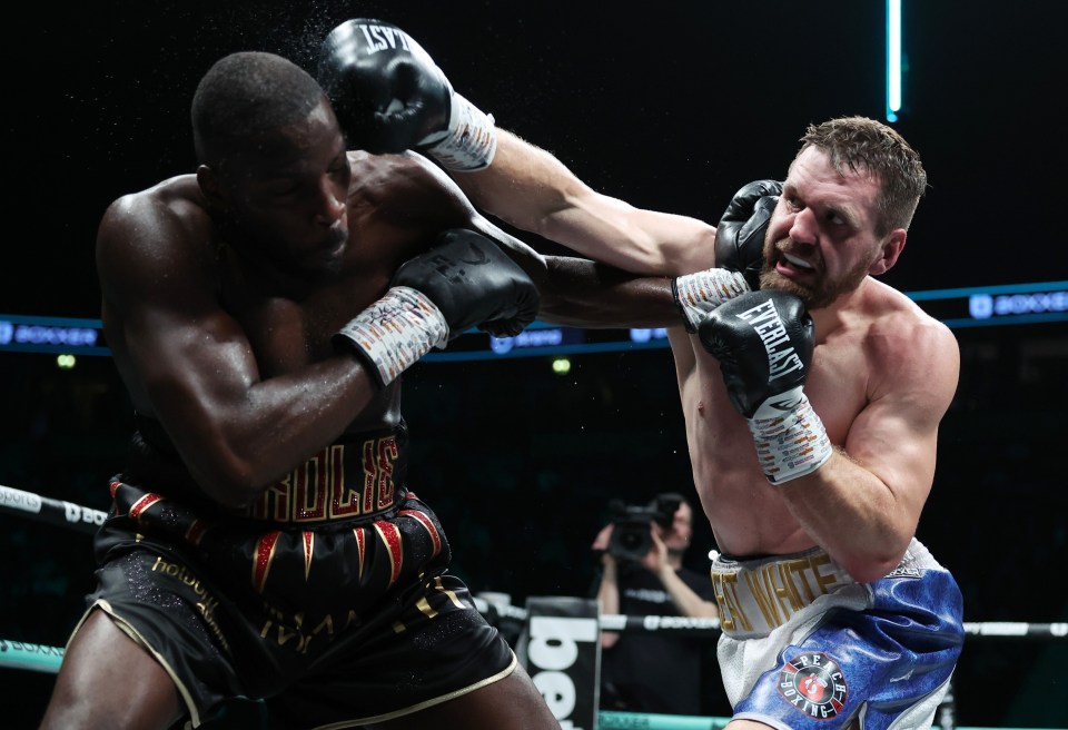 David Light, right, lost to Lawrence Okolie in Manchester on March 25