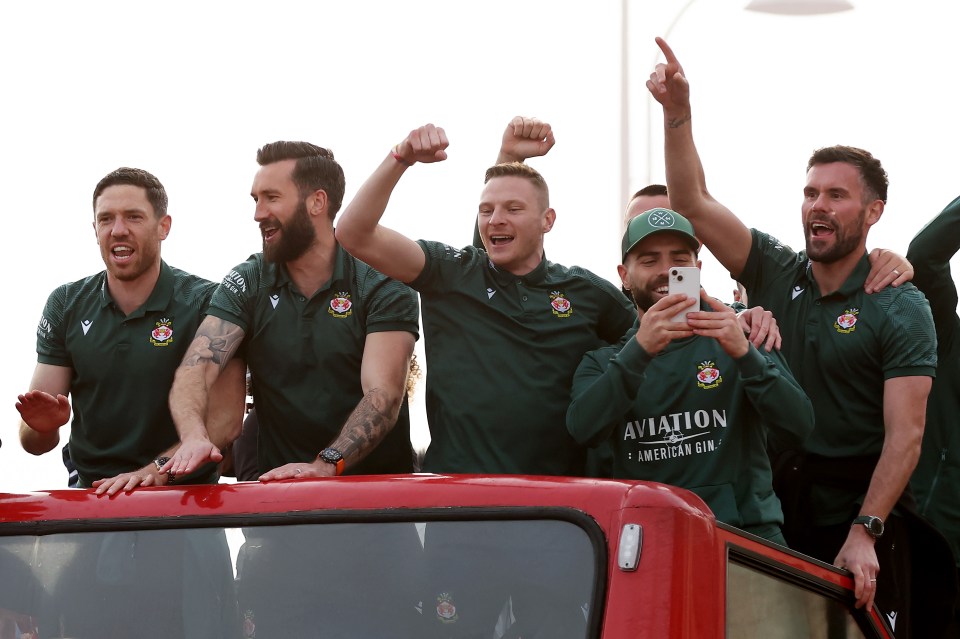 Ollie Palmer, second left, cannot believe he is pals with Hollywood stars