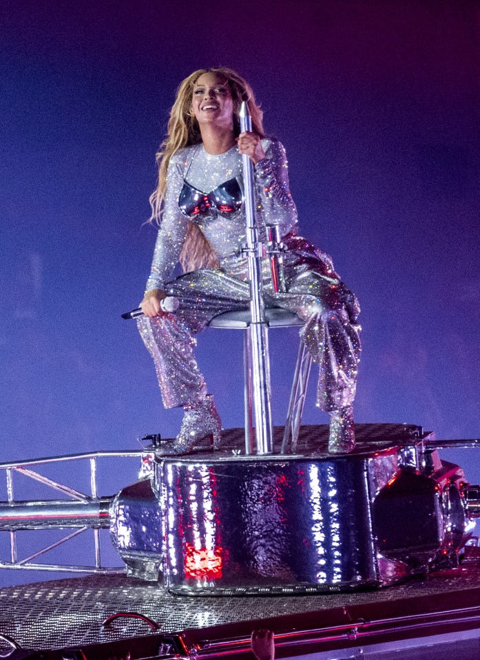 The US superstar burst on to the stage at Cardiff's Principality Stadium with a pounding rendition of Dangerously In Love