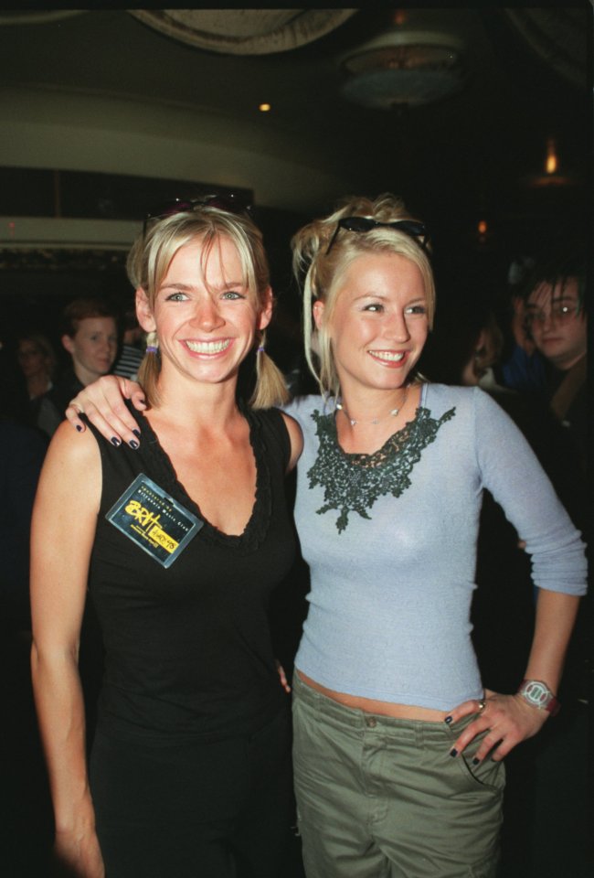 Denise Van Outen pictured with Radio One DJ Zoe Ball at Cafe de Paris in central London for the announcements of this year's Brit Award nominations.