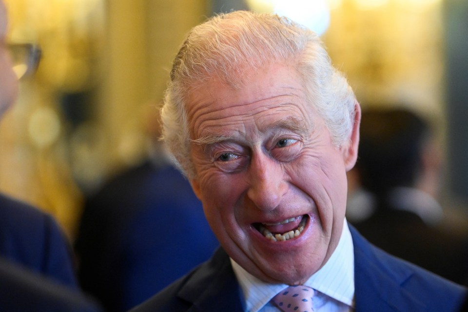 King Charles greeted more than 100 overseas royals and world leaders at Buckingham Palace last night on the eve of his Coronation