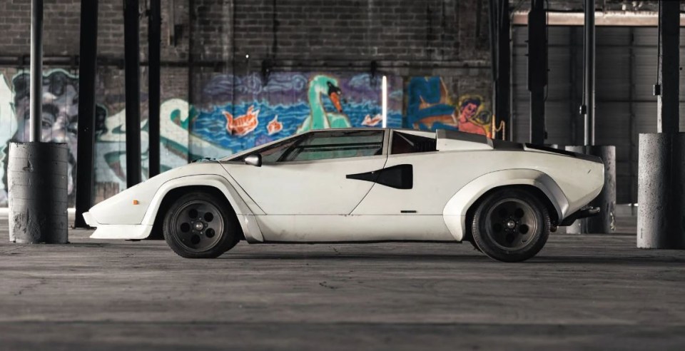 Auction pics, taken without permission from: , //www.driversource.com/vehicles/1509/1982-lamborghini-countach,  BACK TO THE FUTURE Classic Lamborghini Countach barn find set to fetch eye-watering price at auction,