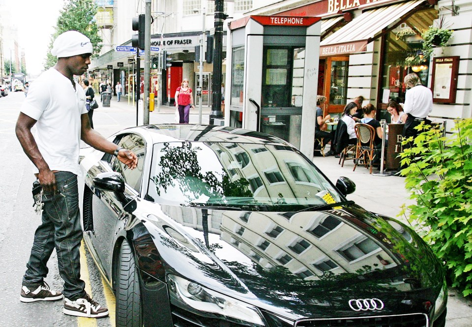 Micah Richards' luxury car collection has included his Rolls-Royce, an Aston Martin and this £130,000 Bentley Convertible