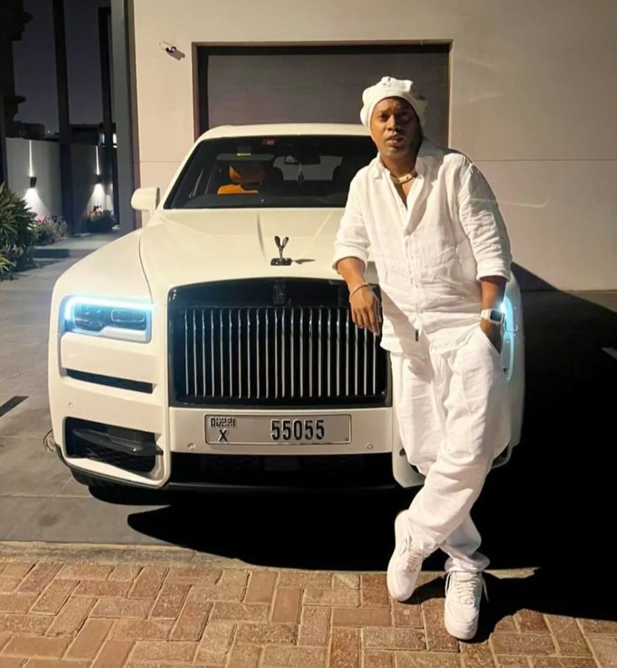 A Rolls-Royce Cullinan is the most expensive in Ronaldinho's car collection