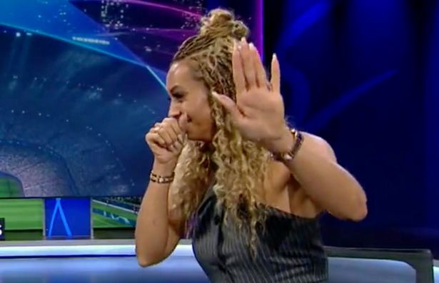 Kate Abdo started choking live on TV