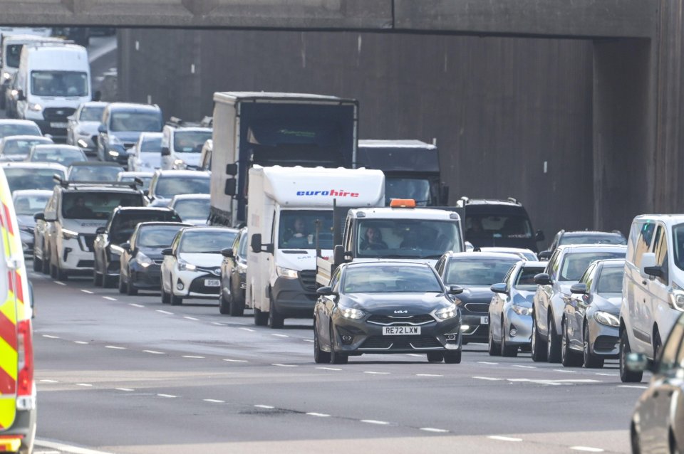 There was heavy traffic on the A38M in Birmingham this morning