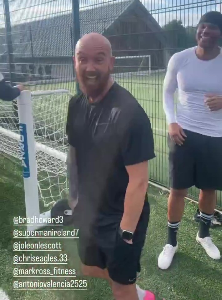 Stephen Ireland was pictured amongst the old Prem legends enjoying a kickabout