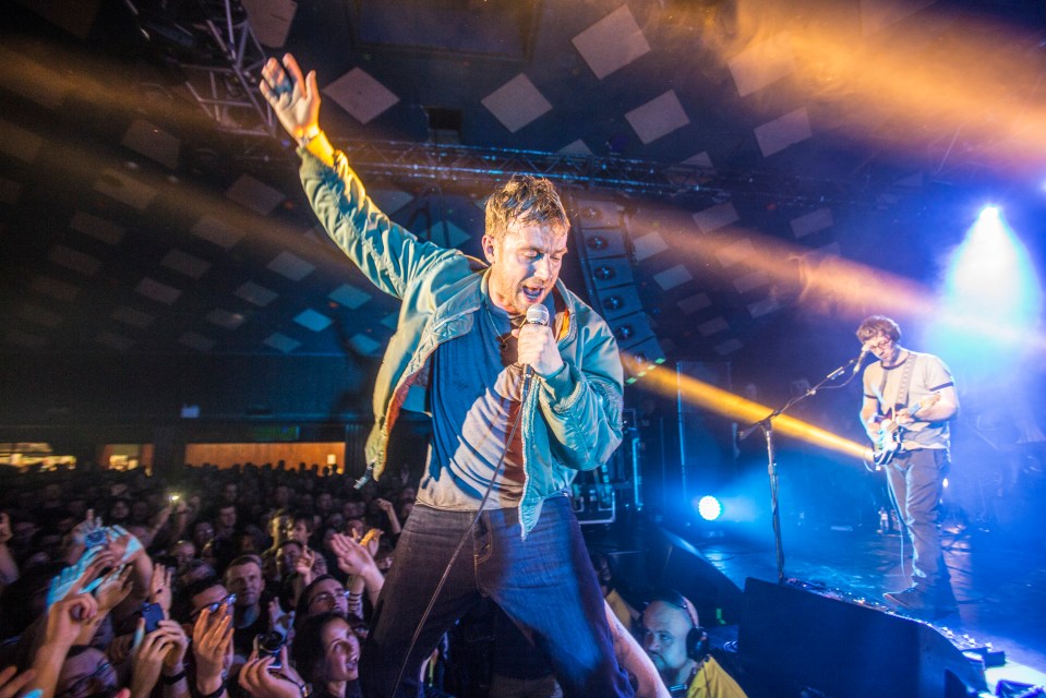 Blur's Damon Albarn opens up about their surprise new album - pictured on stage at Barrowland in Glasgow in 2015