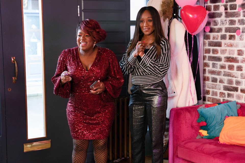 Kim and Denise Fox organise a leaving party for her at the hair salon