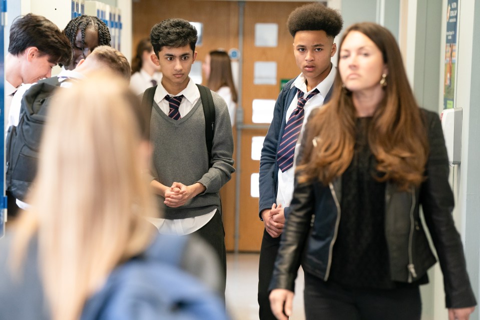 Stacey's arrival in school causes a commotion