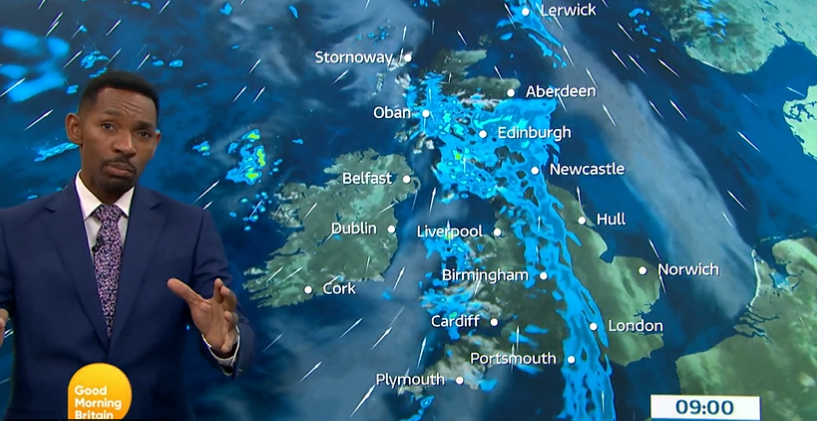 Des was filling in for regular weather presenter Laura Tobin