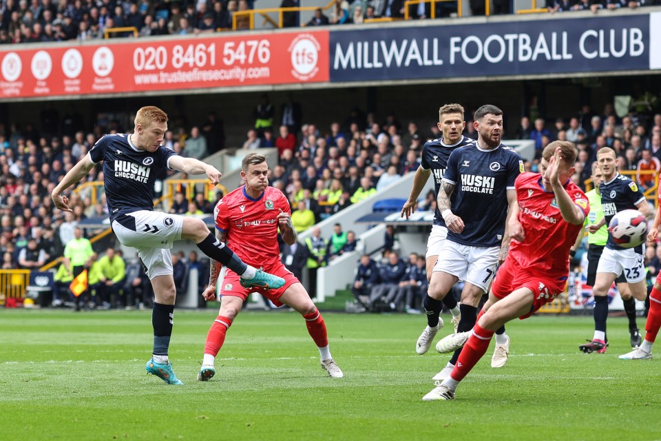 Millwall were knocked out of the play-offs by Blackburn Rovers