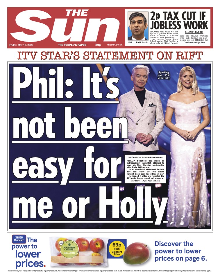 Phil told The Sun 'the last few weeks haven’t been easy for either of us'