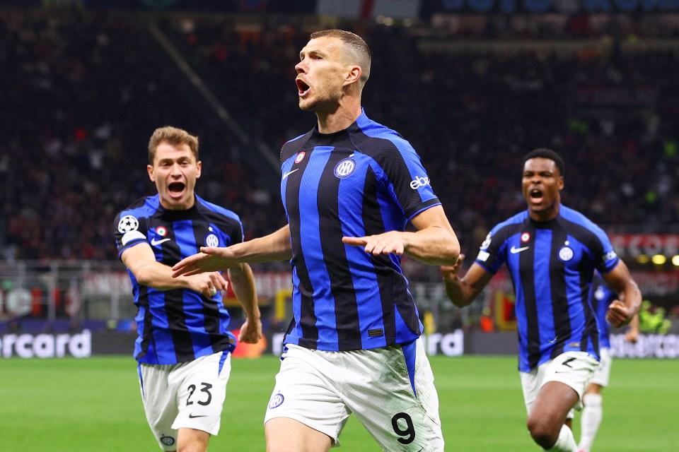 Edin Dzeko got Inter off to a flyer as they beat AC Milan 2-0