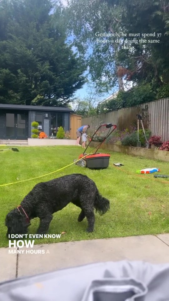 Charley revealed green-fingered Matthew's gardening hobby as well as the beautifuk plants and summer house