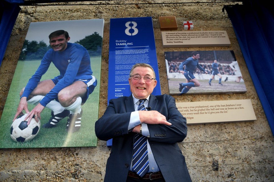 Tambling scored 202 goals for the Blues between 1959 and 1970