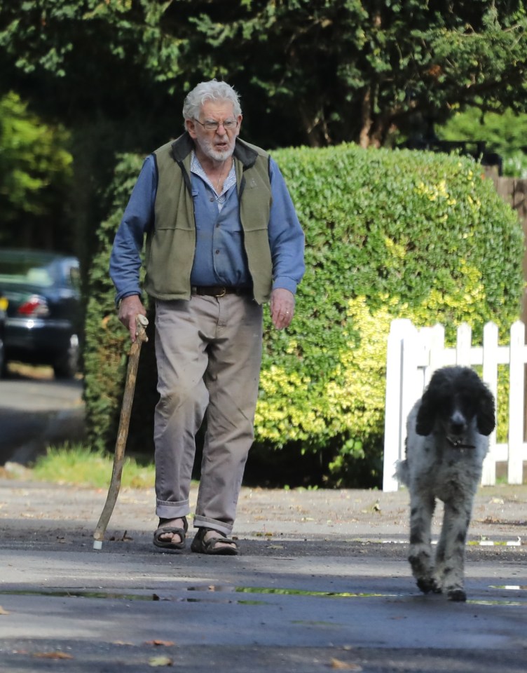 Disgraced paedo Rolf Harris was last snapped looking sickly in 2020