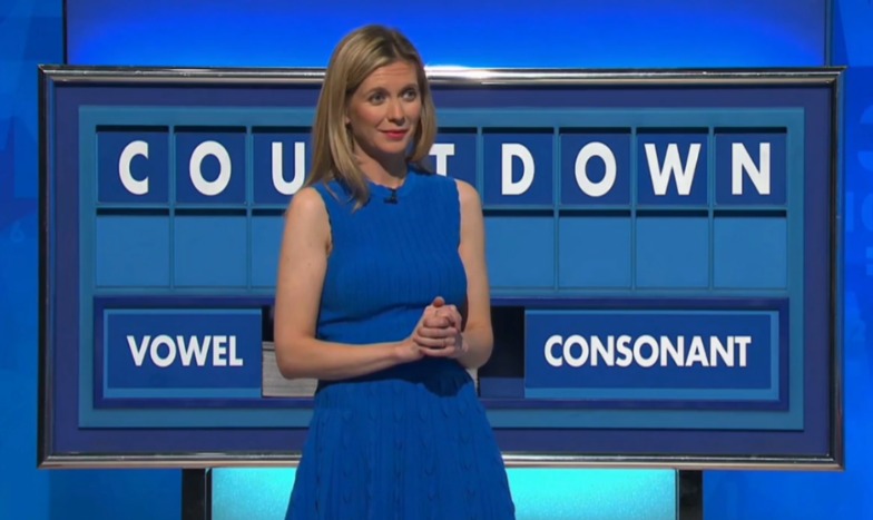 Rachel looked stunning recently in a figure hugging blue dress on Countdown