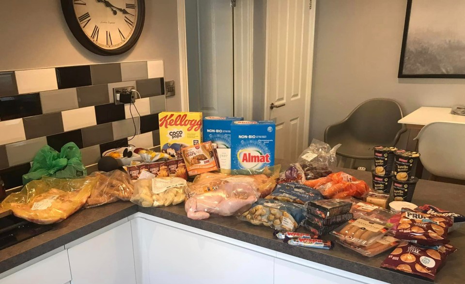 Paula Baggaley got a mega food haul from The Company Shop