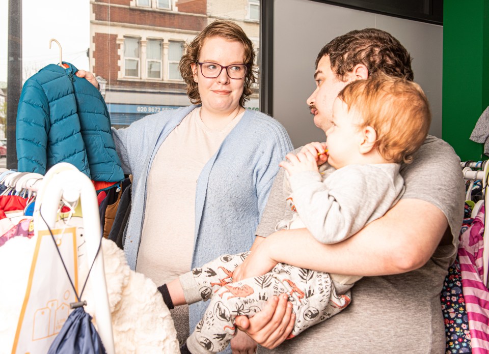 The couple used a baby bank after going hungry in order to feed George