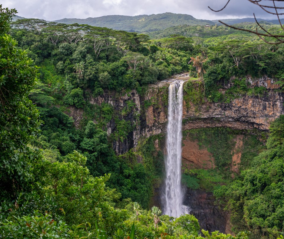 The Chamarel waterfall in the Black River Gorges