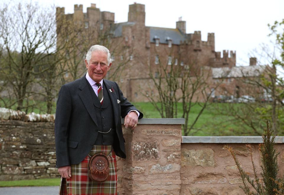 Charles outside Castle of Mey, Scotland, where he could choose to reside