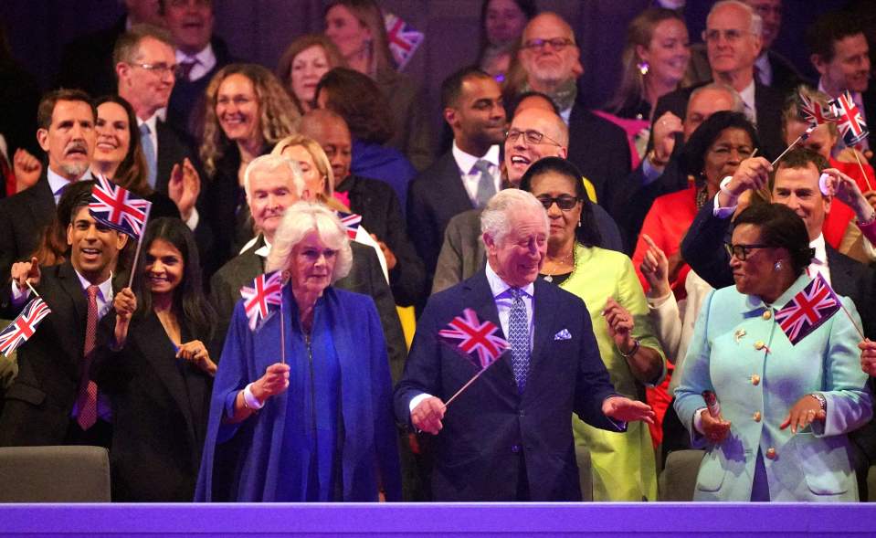 Queen Camilla and King Charles at the Coronation Concert