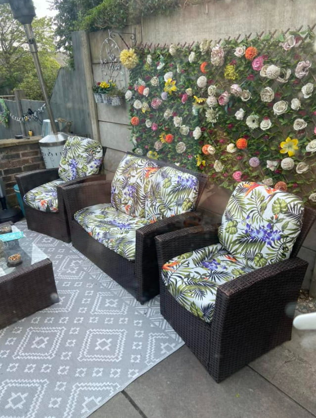 Another social media user used the bargain buy from Shein to transform her garden furniture