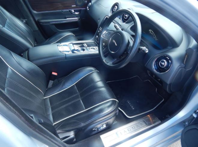 The Jaguar has a smart interior