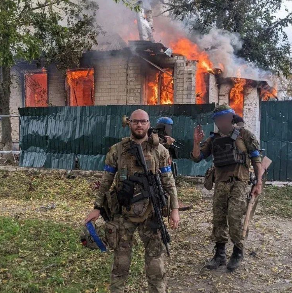 Members of the unit after defeating Russian special forces