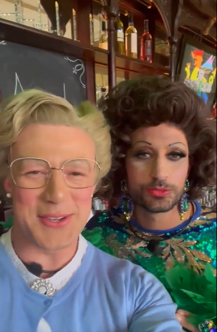 Two Strictly Come Dancing hunks looked unrecognisable in drag as they filmed a Channel 4 reality series