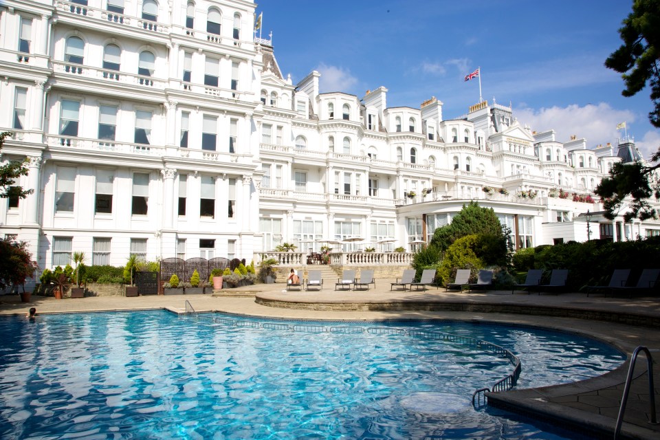 The indoor pool is heated to 30C at the Grand Hotel